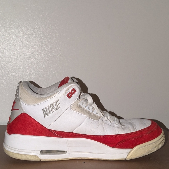 Nike Air Jordan 3 Retro "Tinker White/University Red" Men's 28.5 cm/US 10.5 - Picture 6 of 12